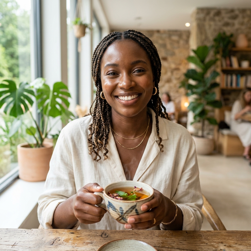 Smiling healthy woman